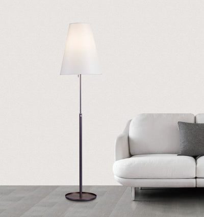 LED Deep Taupe Frame with Cream White Shade Table Lamp