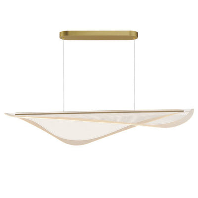 LED Gold Frame with Acrylic Diffuser Linear Chandelier