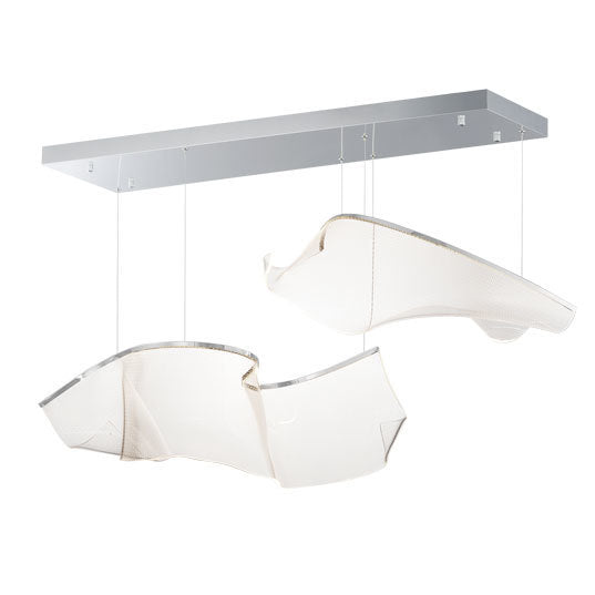 Rinkle - Modular 2 Light LED Pendant in Polished Chrome by ET2 Lighting