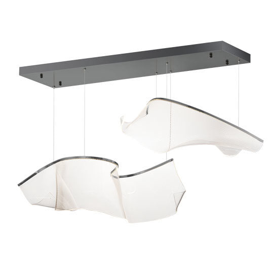 Rinkle - Modular 2 Light LED Pendant in Brushed Gunmetal by ET2 Lighting