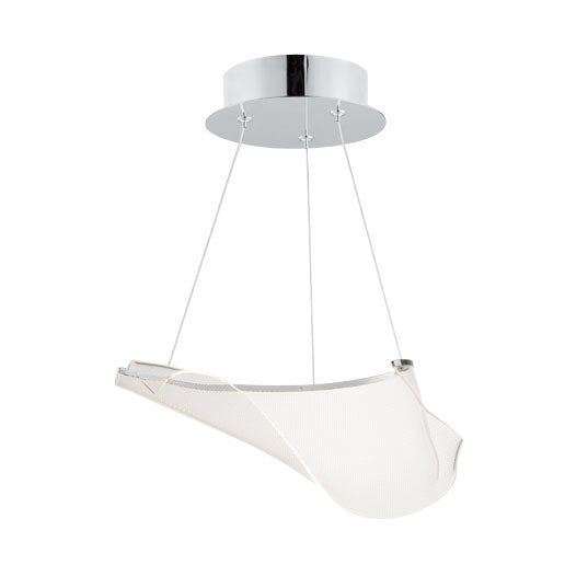 Rinkle - Modular 1 Light LED Pendant in Polished Chrome by ET2 Lighting