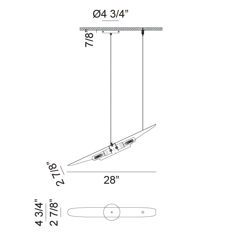 Steel Stylus Shade Single Pendant