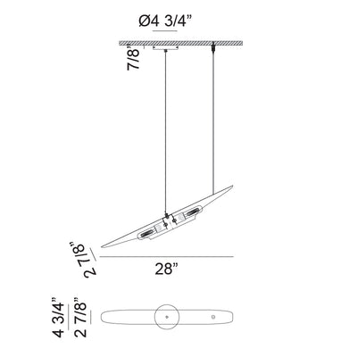 Steel Stylus Shade Single Pendant