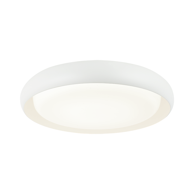 LED Curved Metal Frame with White Acrylic Diffuser Flush Mount