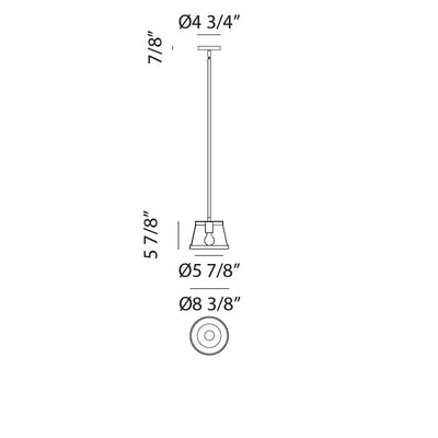 Steel Slanted Drum Shade Two Tone Pendant