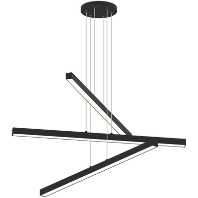 LED Steel Linear Frame with Acrylic Diffuser Chandelier 3CCT