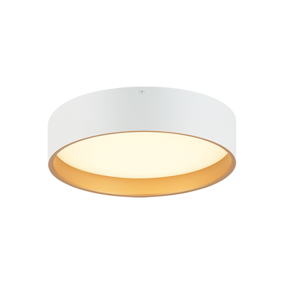 LED Steel Frame with White Acrylic Diffuser Two Tone Flush Mount 3CCT