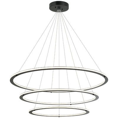 LED Steel Ring Frame with Acrylic Diffuser Chandelier 3CCT