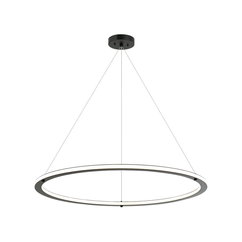 LED Steel Ring Frame with Acrylic Diffuser Chandelier 3CCT