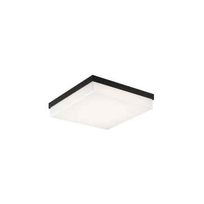 LED Steel Square Frame with Painted White Glass Diffuser Flush Mount