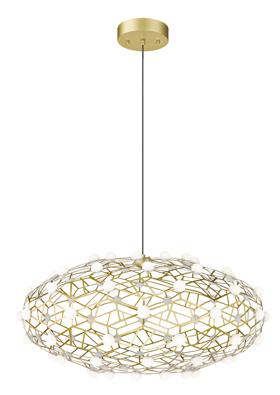 LED Coral Frame with Opal Glass Shade Chandelier
