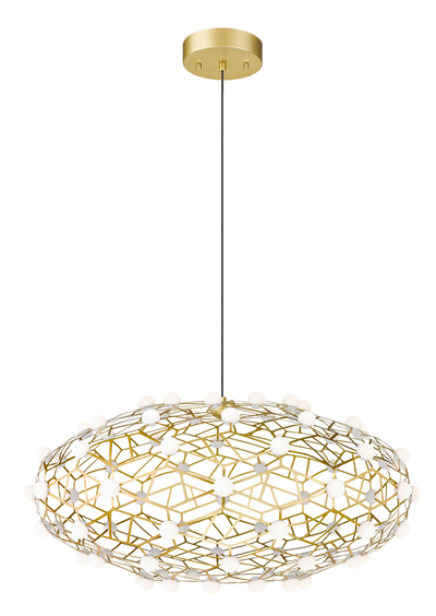 LED Coral Frame with Opal Glass Shade Chandelier