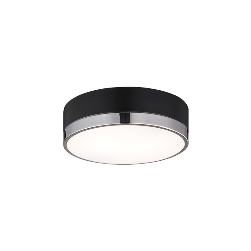 Steel Two Tone Frame with Glass Diffuser Flush Mount