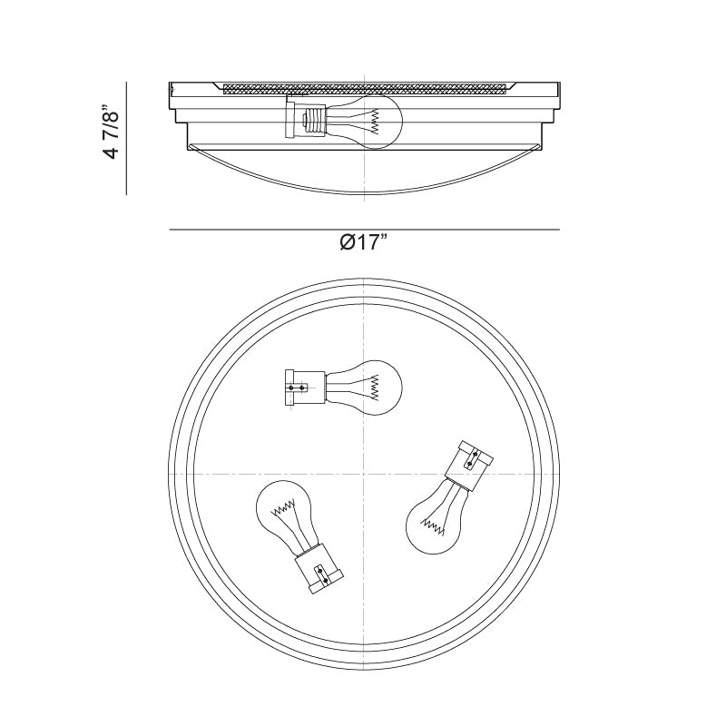 Fresh Colonial - Steel Frame with Acrylic Diffuser Flush Mount by Matteo Lighting - view 10