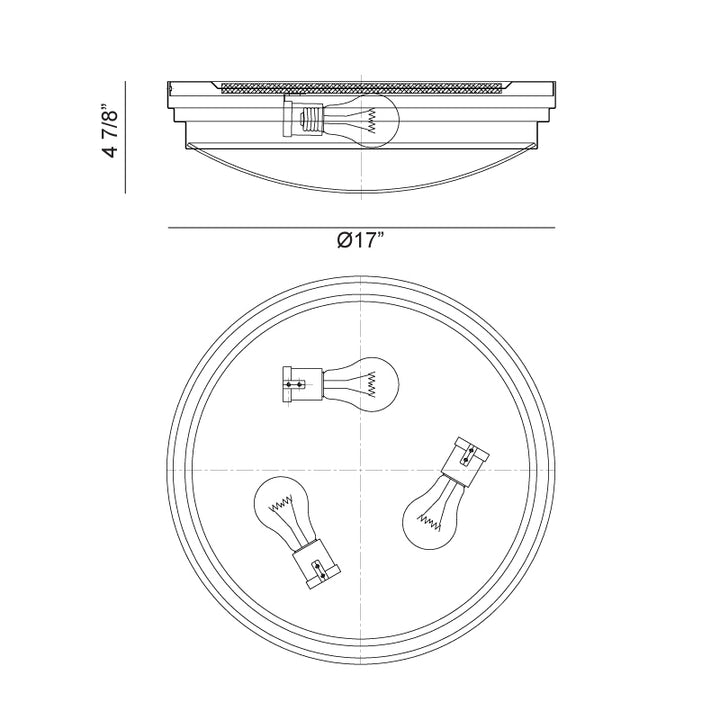 Fresh Colonial - Steel Frame with Acrylic Diffuser Flush Mount by Matteo Lighting - view 10