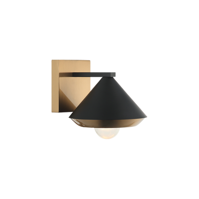 Steel Frame with Cone Shade Two Tone Wall Sconce