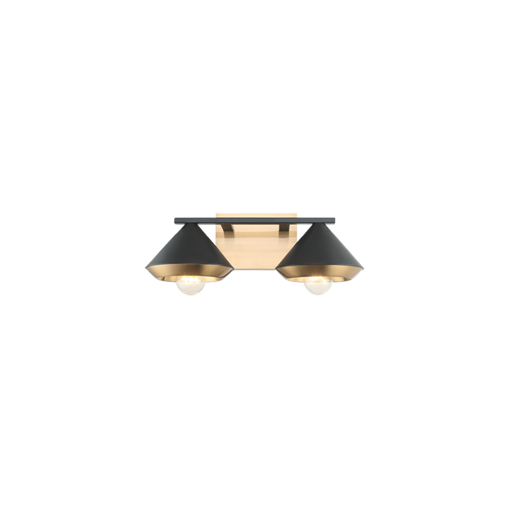 Steel Frame with Cone Shade Two Tone Vanity Light