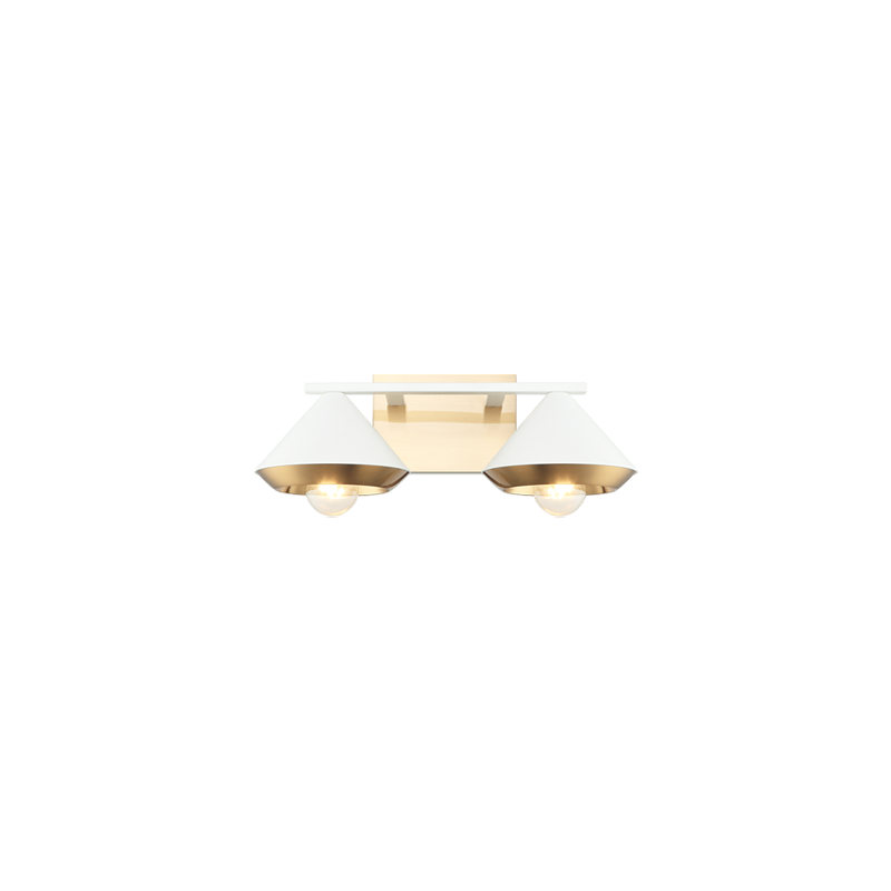 Steel Frame with Cone Shade Two Tone Vanity Light