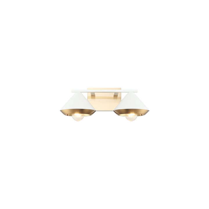 Steel Frame with Cone Shade Two Tone Vanity Light
