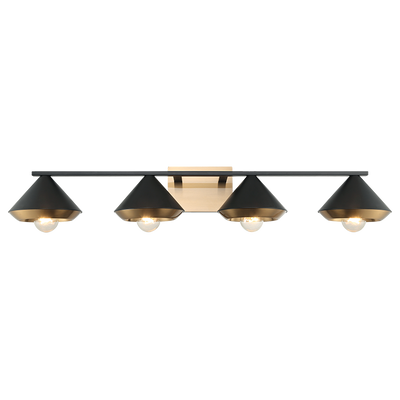 Steel Frame with Cone Shade Two Tone Vanity Light