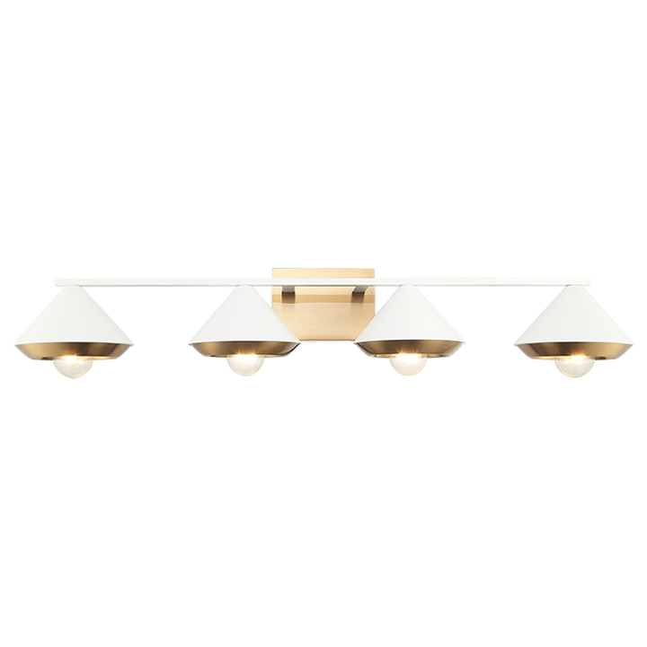 Steel Frame with Cone Shade Two Tone Vanity Light