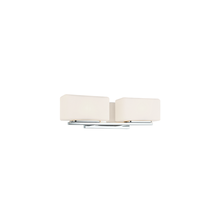 Steel Frame with White Glass Shade Vanity Light