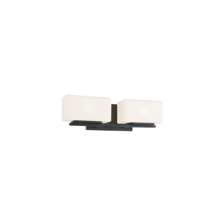 Steel Frame with White Glass Shade Vanity Light