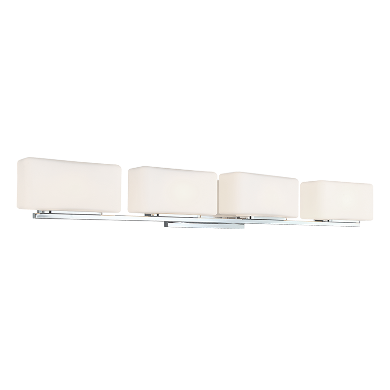 Steel Frame with White Glass Shade Vanity Light