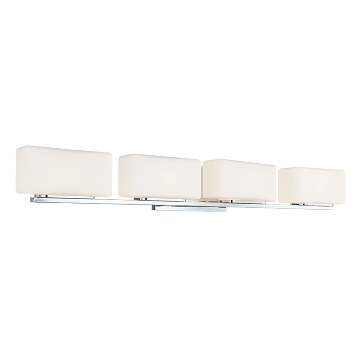 Steel Frame with White Glass Shade Vanity Light
