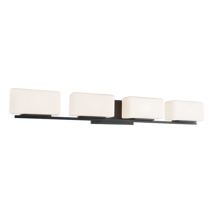 Steel Frame with White Glass Shade Vanity Light