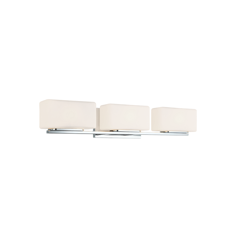 Steel Frame with White Glass Shade Vanity Light