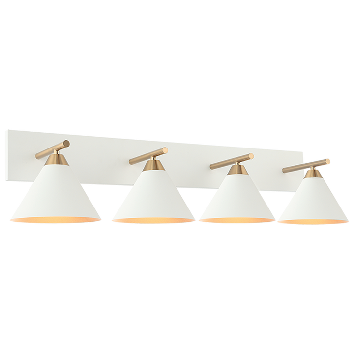 Steel Frame with Cone Shade Two Tone Vanity Light