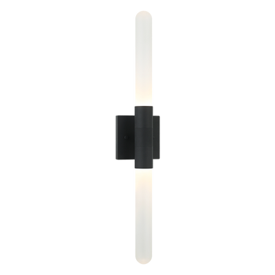 LED Steel Frame with Frosted Glass Rod Double Ended Wall Sconce