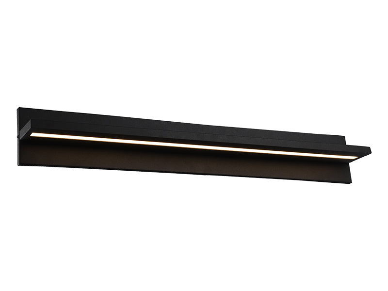 Beam - LED Steel Rectangular Frame with Acrylic Diffuser Vanity Light in Dark Grey by Matteo Lighting