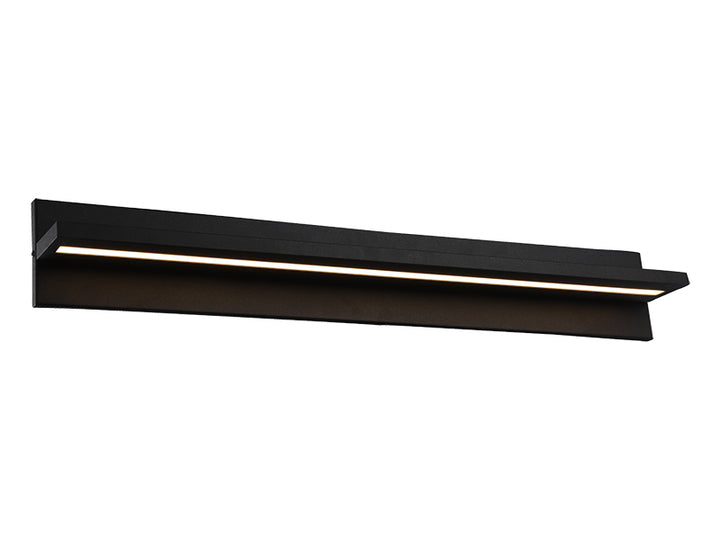 Beam - LED Steel Rectangular Frame with Acrylic Diffuser Vanity Light in Dark Grey by Matteo Lighting