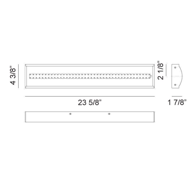 LED Steel Frame with Acrylic Diffuser Vanity Light