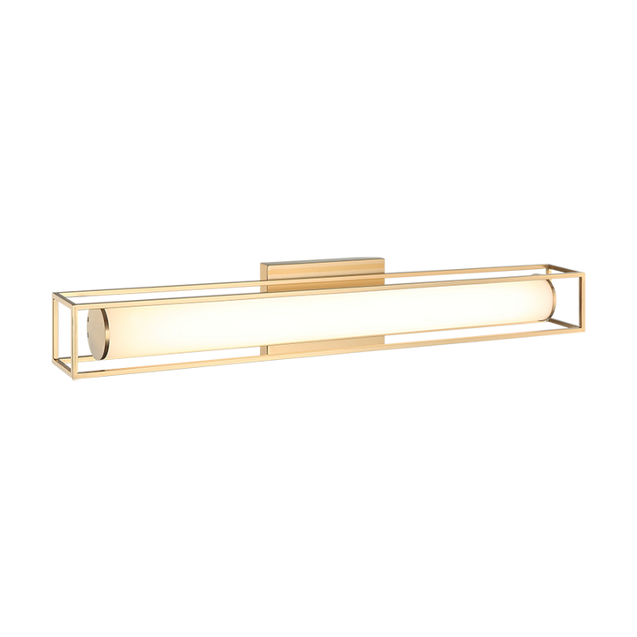 LED Steel Frame with White Glass Diffuser Vanity Light