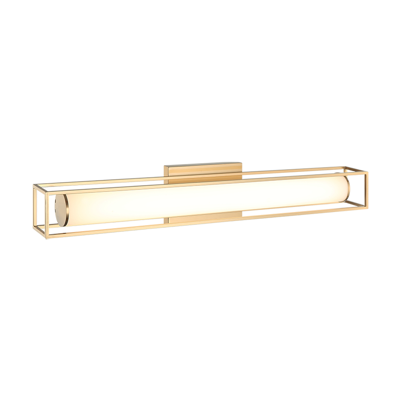 LED Steel Frame with White Glass Diffuser Vanity Light