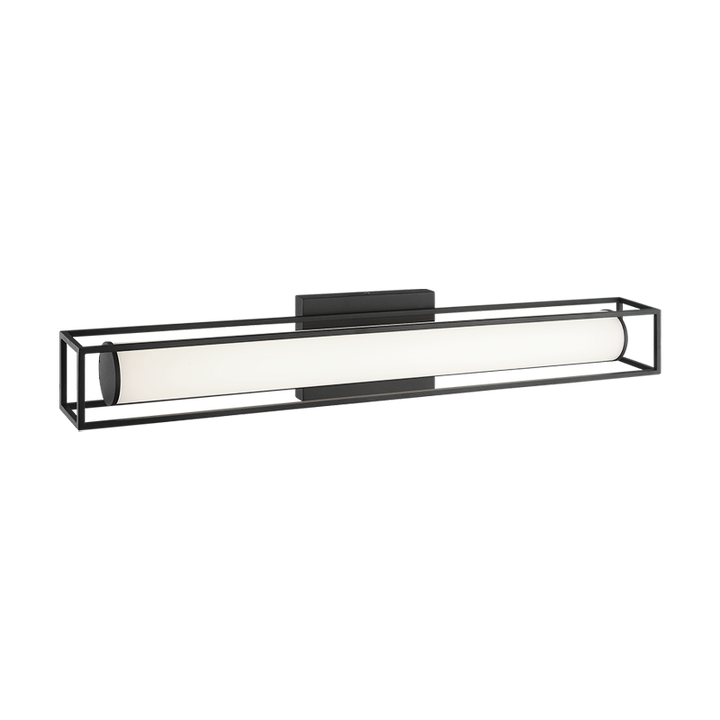 LED Steel Frame with White Glass Diffuser Vanity Light