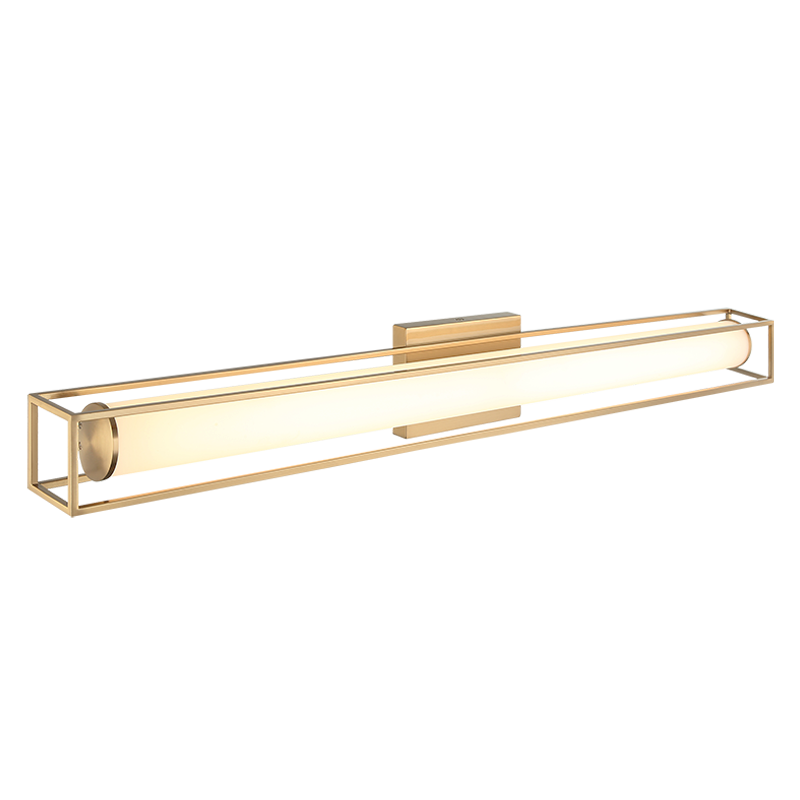 LED Steel Frame with White Glass Diffuser Vanity Light
