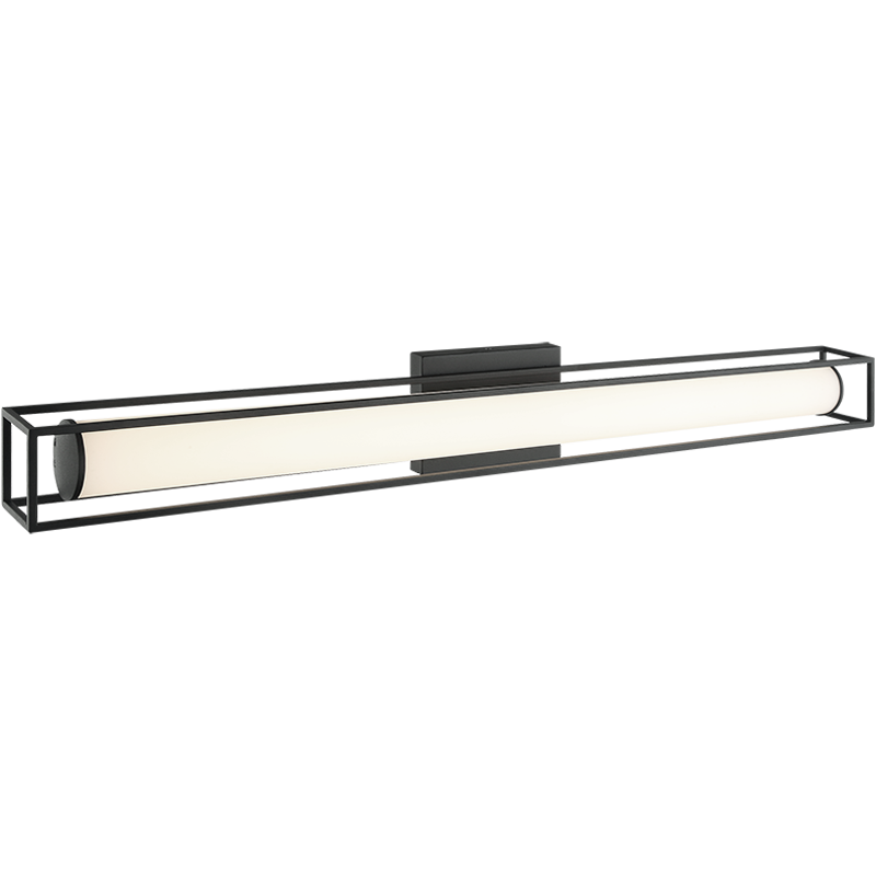 LED Steel Frame with White Glass Diffuser Vanity Light