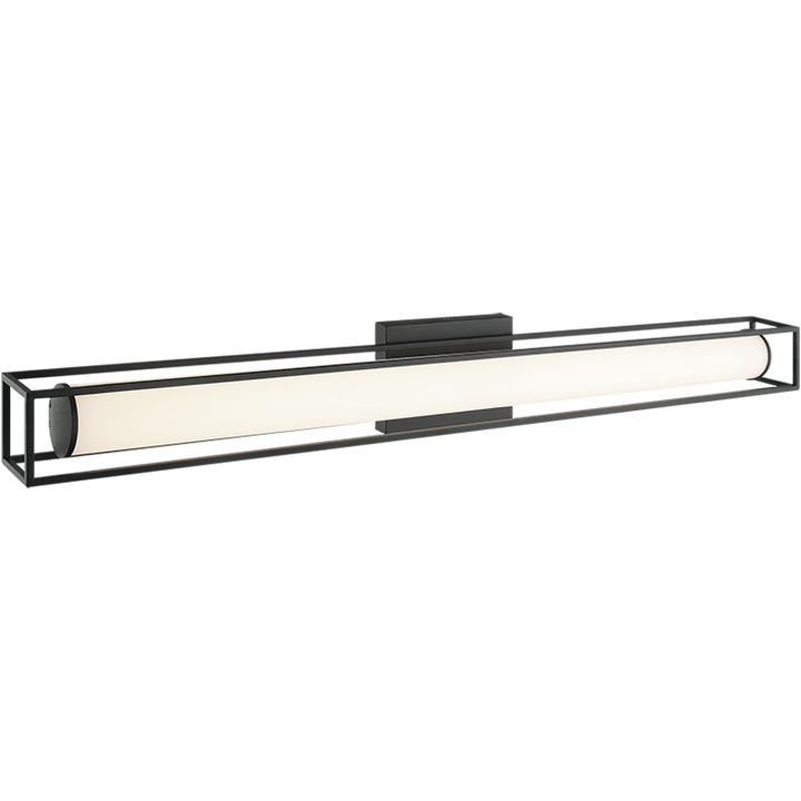 LED Steel Frame with White Glass Diffuser Vanity Light