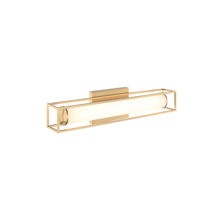 LED Steel Frame with White Glass Diffuser Vanity Light