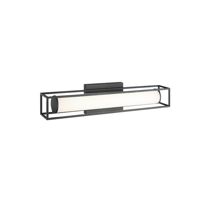 LED Steel Frame with White Glass Diffuser Vanity Light