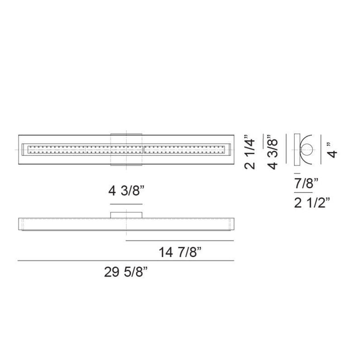 LED Curve Steel Frame with White Acrylic Diffuser Vanity Light