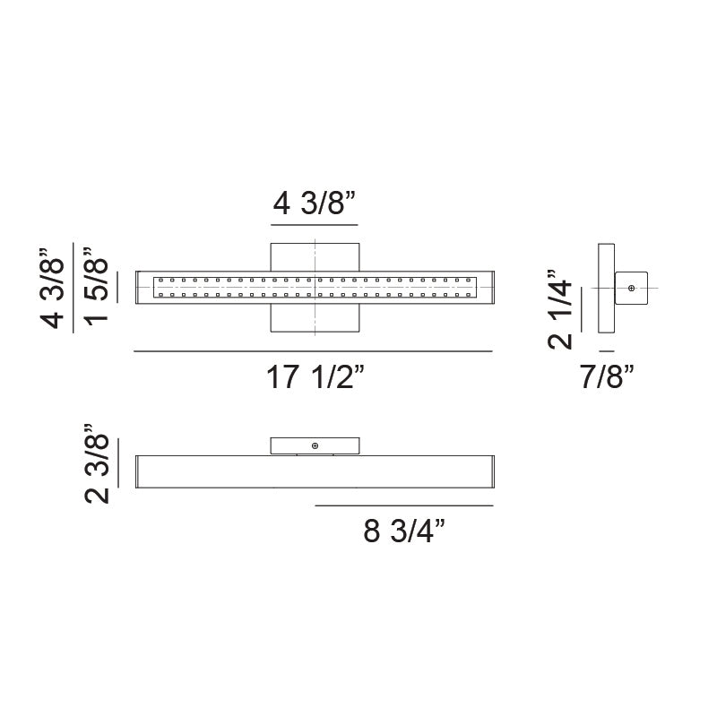 LED Steel Frame with Acrylic Diffuser Vanity Light