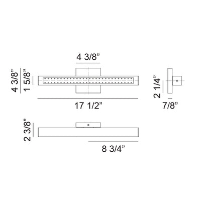 LED Steel Frame with Acrylic Diffuser Vanity Light