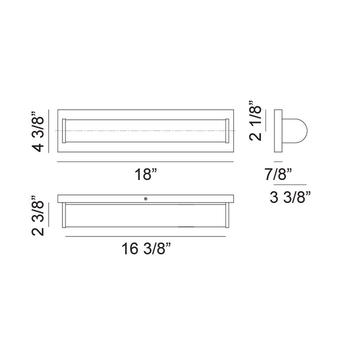 LED Steel Frame with Acrylic Diffuser Vanity Light