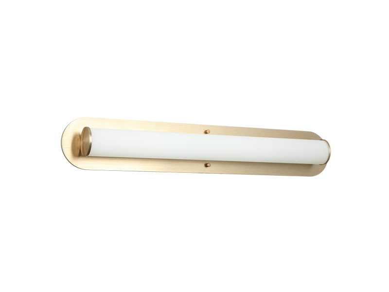 LED Steel Frame with White Glass Diffuser Vanity light
