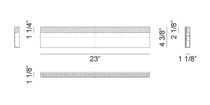 LED Steel Frame with Acrylic Diffuser Vanity Light